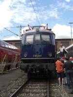 E 18 047 war eine der Sehenwrdigkeiten beim Bahnfest in Pasing.