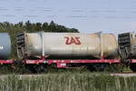 container-tragwagen/659389/4454-043-lgms-mit-einem-muell-container 4454 043 (Lgms) mit einem Mll-Container am 3. Juni 2019 bei Bernau am Chiemsee.