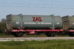 container-tragwagen/735016/4454-005-lgms-mit-einem-zas-muellcontainer 4454 005 (Lgms) mit einem 'ZAS'-Mllcontainer am 31. Mai 2021 bei Bernau am Chiemsee.