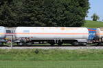 druckgaskesselwagen/825148/7918-721-zagkks-von-gatx-am 7918 721 (Zagkks) von 'GATX' am 22. August 2023 bei Axdorf.