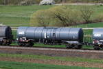 kesselwagen/846683/7843-671-zans-von-gatx-am 7843 671 (Zans) von 'GATX' am 5. April 2024 bei Breitenfurt im Altmhltal.