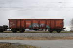 offene-gueterwagen/688926/5368-437-eaos-x-am-11-februar 5368 437 (Eaos-x) am 11. Februar 2020 bei bersee am Chiemsee.