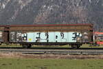 schiebewandwagen-2/766498/2464-436-hbbillns-am-9-februar 2464 436 (Hbbillns) am 9. Februar 2022 bei Niederaudorf.