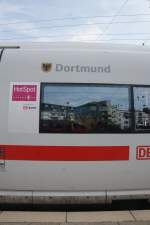 ICE  Dortmund  stand am 26. August 2011 im Aussenbereich des Klner Hauptbahnhofs.
