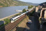 411 031  Trier  war am 20. Juli 2021 bei Oberwesel in Richtung Koblenz unterwegs.