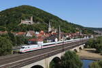 401 003  Neu-Isenburg  bei der Ausfahrt aus Gemnden am 8. August 2022.