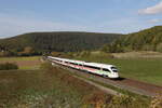 Zuge/790261/411-082-mainz-aus-gemuenden-kommend 411 082 'Mainz' aus Gemnden kommend am 10. Oktober 20222 bei Harrbach am Main.