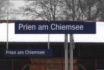  Prien am Chiemsee  unser Heimatbahnhof am 6. Januar 2007.