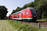 Doppelstock Regionalzug mit dem Ziel Kiel am 15.