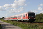 Wittenberge/573482/regionalzug-aus-sylt-kommend-am-13 Regionalzug aus Sylt kommend am 13. August 2017 bei Risum-Lindholm.