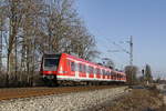 423 078-5 war am 30. Dezember kurz nach  Freising in Richtung Mnchen unterwegs.