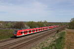 BR 423/847545/423-239-aus-petershausen-kommend-am 423 239 aus Petershausen kommend am 6. April 2024 bei Vierkirchen.