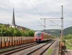 440 317-6 auf der Fahrt von Würzburg nach Gemünden am Main, bei der Einfahrt in den Haltepunkt  Wernfeld  am 15. Mai 2015
