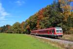 628 629 war am 21. Oktober 2012 bei Umrathshausen von Aschau in Richtung Prien am Chiemsee unterwegs.