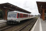 928 503 kurz vor der Abfahrt nach Westerland/Sylt am 13. August 2017 im Bahnhof von Niebll.