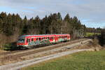 628 556  Aschau im Chiemgau  war am 14. Januar 2023 bei Sossau in Richtung Rosenheim unterwegs.