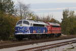 altmark-rail-3/751234/227-008--227-010-abgestellt 227 008 & 227 010 abgestellt am 11. Oktober 2021 in Hrpolding.