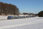 Bayerische Regiobahn/833557/430-018-und-430-027-aus 430 018 und 430 027 aus Freilassing kommend am 7. Dezember 2023 bei Axdorf.