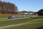 Bayerische Regiobahn/834586/430-019-war-am-18-dezember 430 019 war am 18. Dezember 2023 bei Axdorf in Richtung Mnchen unterwegs.