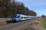 430 016 war am 21. Februar 2024 bei Hufschlag in Richtung Rosenheim unterwegs.