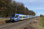 Bayerische Regiobahn/842648/430-009-aus-salzburg-kommend-am 430 009 aus Salzburg kommend am 21. Februar 2024 bei Hufschlag.