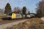 189 903-8 mit dem  Inter-Kombi-Zug  am 19. Dezember 2015 aus Salzburg kommend bei bersee am Chiemsee.