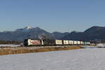lokomotion-9/648058/193-775-und-189-988-mit 193 775 und 189 988 mit dem 'Ekol' am 15. Februar 2019 bei Bernau am Chiemsee.