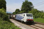 189 914 mit einem  KLV  am 22. Mai bei Grabensttt im Chiemgau.
