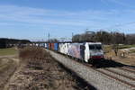 lokomotion-9/726894/186-444--186-443-aus 186 444 & 186 443 aus Mnchen kommend am 21. Februar 2021 bei Grabensttt im Chiemgau.