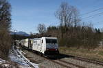 186 443  Traumjob  war am 9. April 2021 bei Grabensttt im Chiemgau auf dem Weg nach Salzburg.