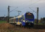 ET 306 ist am 8. November 2013 bei Weisham in Richtung Salzburg unterwegs.