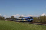 ET 306 auf dem Weg nach Kufstein. Aufgenommen am 21.April 2021 bei Brannenburg im Inntal.