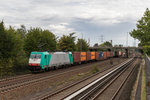186 247-3 mit einem Containerzug am 2. September 2016 bei Hamburg-Hausbruch.