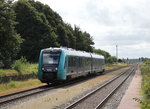Nord Ostsee Bahn/521437/622-166-auf-dem-weg-nach 622 166 auf dem Weg nach Heide. Aufgenommen am 29. August 2016 in Meldorf.