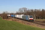Railpool/682066/186-283-aus-muenchen-kommend-am 186 283 aus Mnchen kommend am 6. Dezember 2019 bei Hilperting.