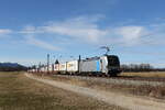 BR 193/909409/6193-817-mit-einem-klv-aus 6193 817 mit einem 'KLV' aus M�nchen kommend am 10. Februar 2026 bei �bersee am Chiemsee.