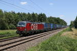 1293 009 war mit dem  WALTER-KLV  am 14. Juni 2023 bei Brannenburg in Richtung Kufstein unterwegs.