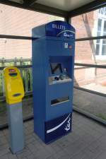 Im Aussenbereich des Bahnhof  Lauterbourg  stand dieser Fahrkartenautomat. Aufgenommen am 28. August 2011.