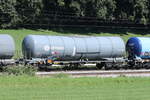 kesselwagen/825889/7829-223-zacns-von-ermewa-am 7829 223 (Zacns) von 'ERMEWA' am 22. August 2023 bei Axdorf.