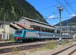 464 373 am 16. August 2013 bei der Ausfahrt aus dem Bahnhof  Brenner .
