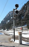 Signalmast im Bahnhof  Brenner  am 19.