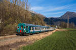 apr/551212/regionalzug-auf-dem-weg-zum-brenner Regionalzug auf dem Weg zum Brenner am 6. April 2017 kurz nach Freienfeld/Campo di Trens.