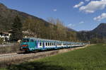 Dieser Regionalzug war am 8. April 2017 bei Freienfeld/Campo di Trens in Richtung Brenner unterwegs.
