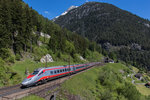 ETR 610 war am 25. Mai 2016 oberhalb von Wassen in Richtung Gotthard unterwegs.