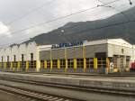 Der Lokschuppen der  Zillertal-Bahn  in Jenbah/Tirol. Aufgenommen am 
19. September 2009.