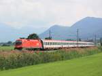 1016 018-2 am 28. Juli 2014 von Salzburg kommen bei Weisham.