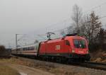 1016 031-5 aus Mnchen kommen am 4. Januar 2014 bei Ostermnchen.