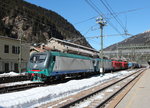 412 016, 412 001, 1016 031-7 und 1116 131-4 bei einer Rangierfahrt im Bahnhof  Brenner  am 19.