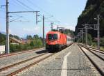 1116 086-8 am 15. August 2013 bei der Einfahrt in den Bahnhof von Brixlegg/Tirol.