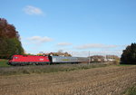 br-1116/526207/1116-121-5-mit-einem-gueterzug-aus 1116 121-5 mit einem Gterzug aus Salzburg kommend am 31. Oktober 2016 bei Traunstein.